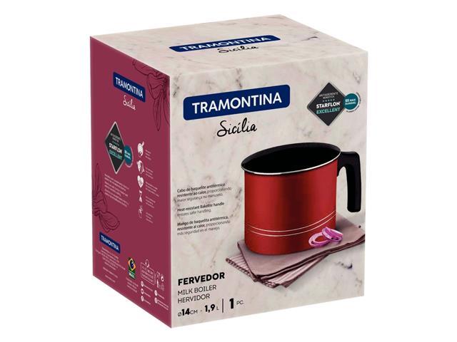 Fervedor Tramontina Sicília Antiaderente Starflon Vermelha 14CM - 3