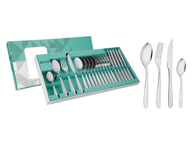 Faqueiro Tramontina Havaí em Inox com Facas para Churrasco 24 Peças - 1