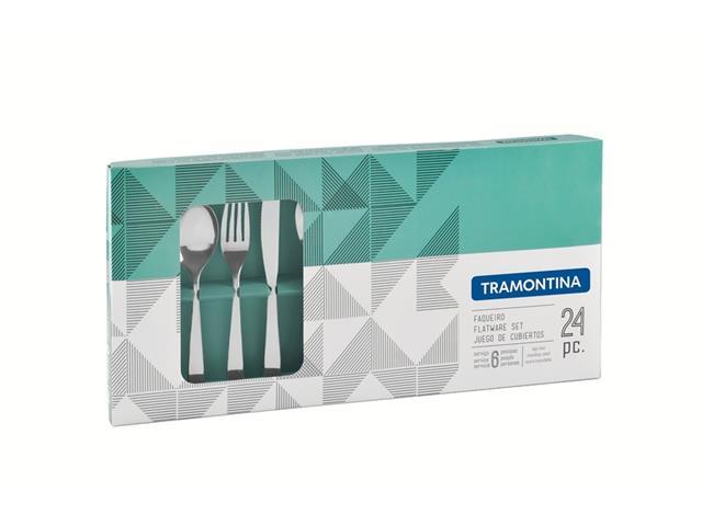 Faqueiro Tramontina Havaí em Inox com Facas para Churrasco 24 Peças - 2