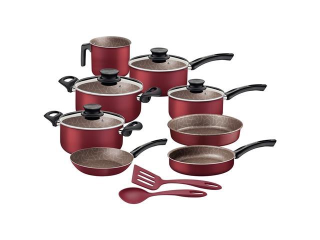 Jogo de Panelas Tramontina Paris Antiaderente Vermelho 10 Peças - 1