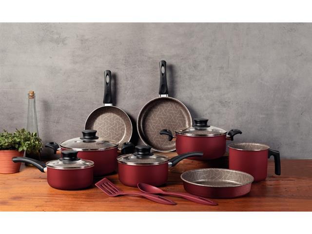 Jogo de Panelas Tramontina Paris Antiaderente Vermelho 10 Peças - 2