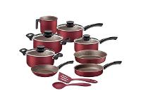 Jogo de Panelas Tramontina Paris Antiaderente Vermelho 10 Peças - 1