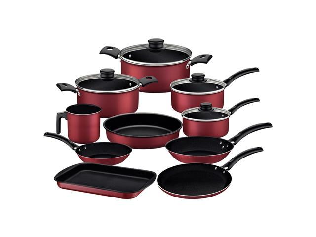 Jogo de Panelas Tramontina Turim Antiaderente Vermelho 10 Peças - 1