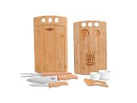 Conjunto para Churrasco e Petisco em Bambu Inox - 1