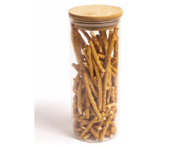Pote Hermético de Vidro Oikos com Tampa de Bambu Flat 450ML - 1