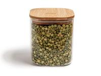 Pote de Mantimentos Quadrado Oikos Flat com Tampa Bambu 800ML - 1
