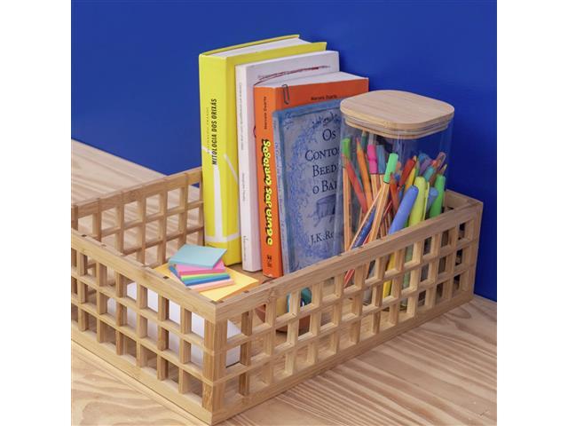 Pote de Mantimentos Quadrado Oikos Flat Tampa Bambu 1,4 Litros - 2