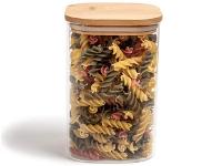 Pote de Mantimentos Quadrado Oikos Flat Tampa Bambu 1,1 Litros - 1