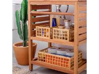 Cesto Vazado Oikos em Bambu Organizador Retangular 26cm - 2