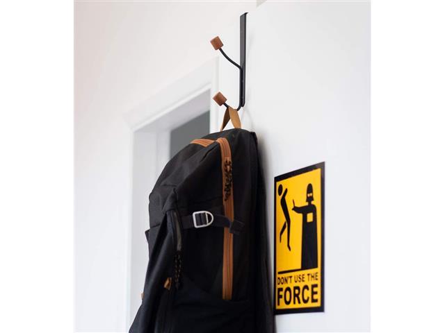 Kit de 2 Cabides Oikos de Metal com Gancho Duplo para Porta - 2