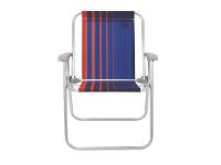 Cadeira de Praia Tramontina Samoa Alta Alumínio Azul Escuro e Laranja - 2