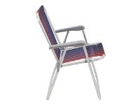 Cadeira de Praia Tramontina Samoa Alta Alumínio Azul Escuro e Laranja - 3