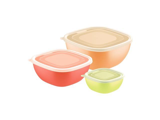 Jogo de Potes Tramontina Mixcolor Colorido com Tampa 3 Peças - 1