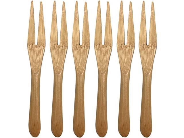 Conjunto de Mini Garfos Oikos de Bambu 6 Peças - 2