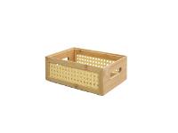 Caixa Organizadora Oikos Empilhável de Bambu e Palhinha 22cm - 1