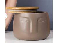 Pote Rosto Dolomita Oikos com Tampa de Bambu - 2