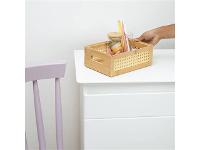 Caixa Organizadora Oikos Empilhável de Bambu e Palhinha 24cm - 2