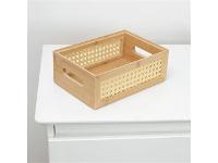 Caixa Organizadora Oikos Empilhável de Bambu e Palhinha 24cm - 3