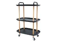 Carrinho Multiuso Oikos 3 Andares Arredondado Preto - 3