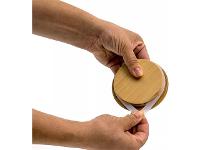 Pote Oikos de Vidro Canelado com Tampa de Bambu 800ml - 3