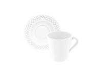 Conjunto Xícara e Pires de Café Tramontina Ingrid em Porcelana - 1