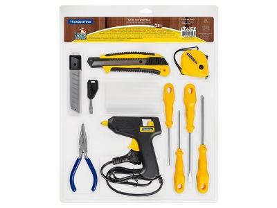 Kit de Ferramentas Tramontina com Pistola de Cola Quente 28 Peças