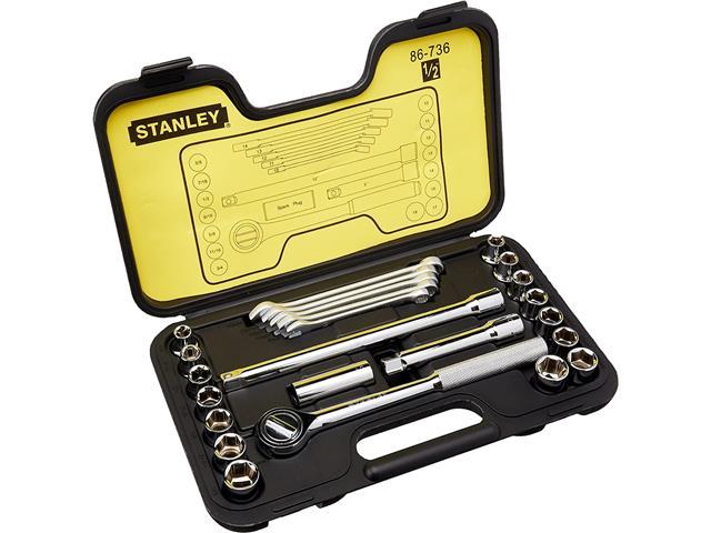 Jogo Ferramentas Mecânicas Mm E Pol 1/2" 25 Peças Stanley - 1