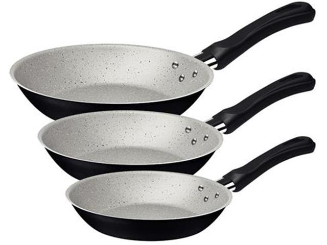 Jogo de Frigideiras Tramontina Caribe em Alumínio Preto 3 Pçs - 4