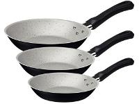 Jogo de Frigideiras Tramontina Caribe em Alumínio Preto 3 Pçs - 4