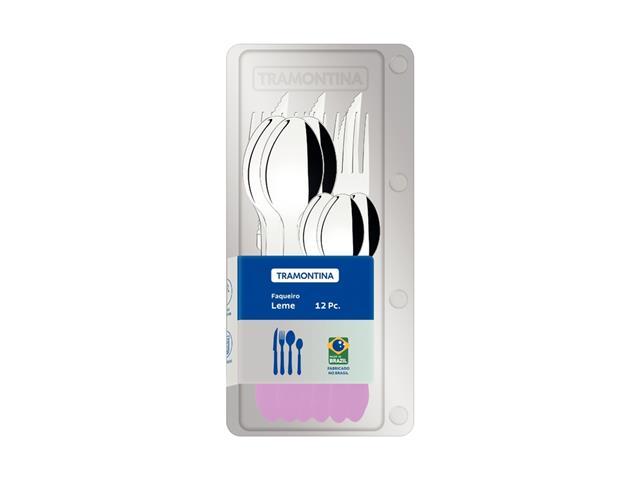 Faqueiro Tramontina Leme com Lâminas em Aço Inox Lavanda 12 Pçs - 4