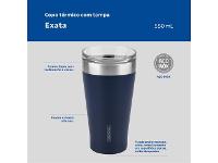 Copo Térmico Tramontina Exata em Aço Inox Azul com Tampa 550 ml - 3