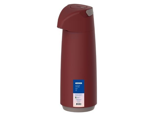 Garrafa Térmica Tramontina Exata Vermelho com Ampola de Vidro 1,8L - 2