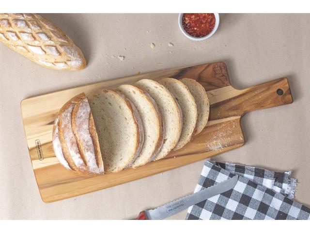 Tábua Retangular para Pão Tramontina Kitchen em Madeira Teca 48x19 cm - 3