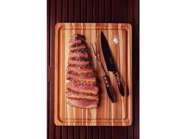 Tábua com Sulco para Churrasco Tramontina em Madeira Teca 40x30 cm - 3