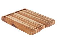 Tábua com Sulco Churrasco Tramontina em Madeira Teca 50x38 cm - 1