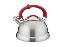 Chaleira MOR Diletta Aço Inox Fundo Triplo Vermelha 3 Litros - 1