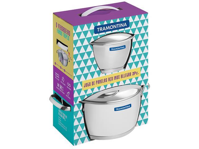 Jogo de Panelas Tramontina Allegra Aço Inox 2 Peças - 2