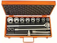 Maleta com Soquetes Estriados Tramontina 3/4" 14 Peças - 1