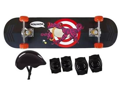 Kit Skate Infantil MOR Sapo com Acessórios de Segurança