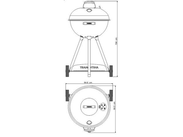Churrasqueira a Carvão TCP-560L Tramontina em Aço Esmaltado com Grelha - 3