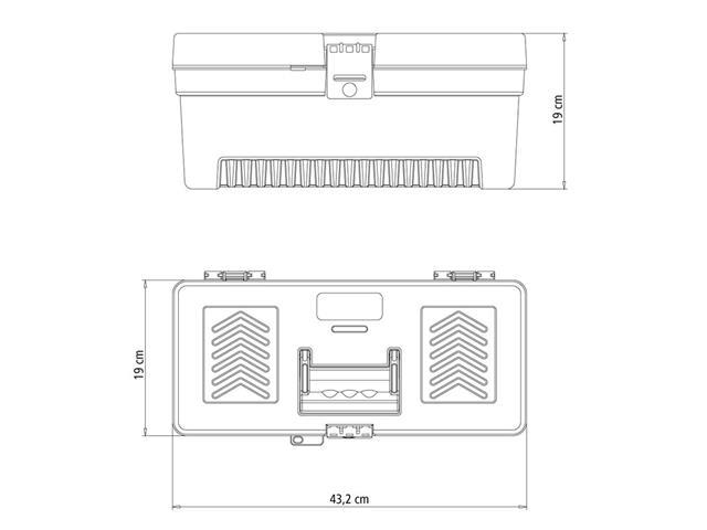 Caixa Plástica Tramontina para Ferramentas 17 Pol. C/Bandeja Removível - 3
