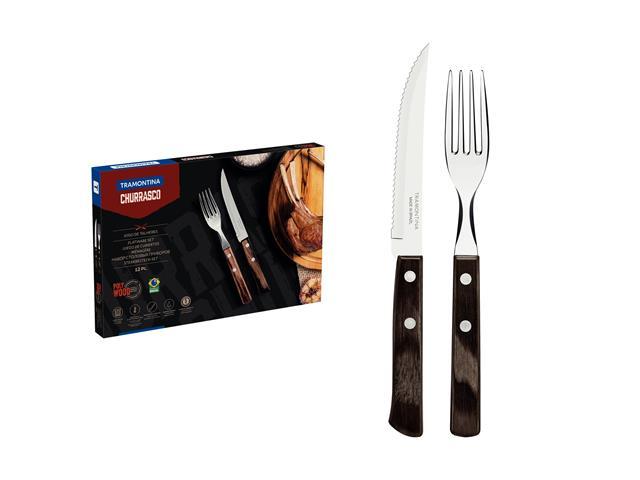 Jogo de Talheres para Churrasco Tramontina Polywood Inox 12 peças - 2