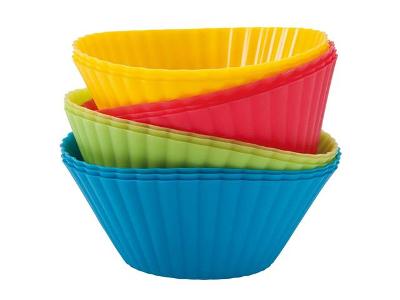 Kit 12 Formas de Silicone MOR para Cupcake e Muffin Coloridas