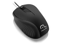 Mouse Multilaser USB Emborrachado 1200DPI Preto - 1