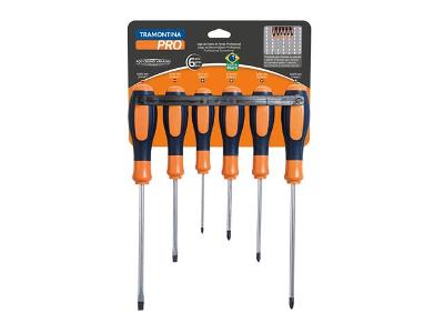 Jogo de Chaves de Fenda Tramontina Ultragrip Plus 6 Peças
