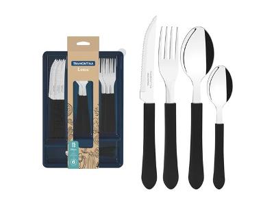 Faqueiro Tramontina Leme com Gaveteiro Preto 25 Peças