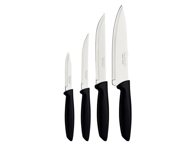 Jogo de Facas Tramontina Plenus em Inox Cabo Preto 4 Peças - 2