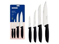 Jogo de Facas Tramontina Plenus em Inox Cabo Preto 4 Peças - 1