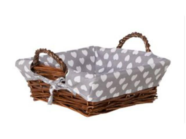 Cesta Quadrada Mundiart com Tecido 23x23/8cm - 1