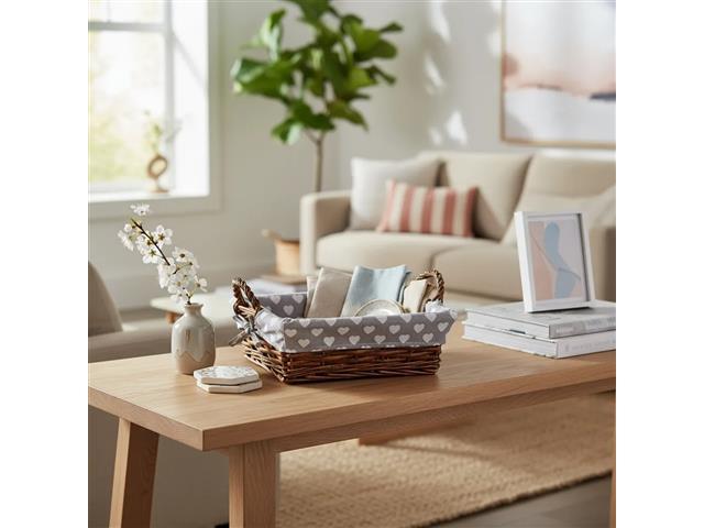 Cesta Quadrada Mundiart com Tecido 23x23/8cm - 2